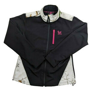 Bushmaster Jacket Women's Size Small Softshell Hunting Camo Trim Zip Up Outdoor